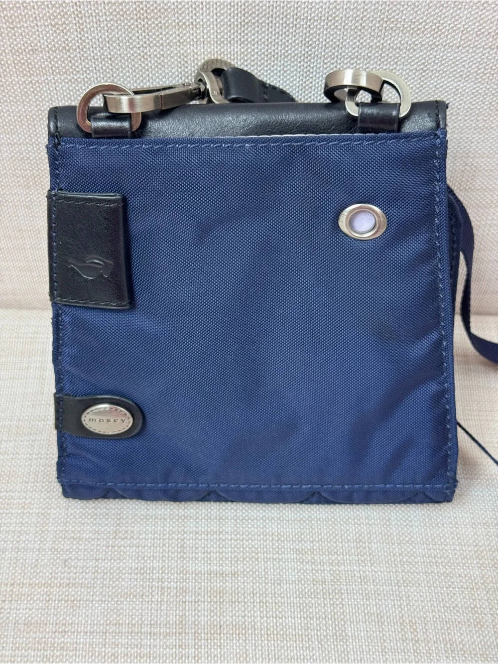 Mosey Navy and Black Compact Crossbody Wallet - Sleek Everyday Bag